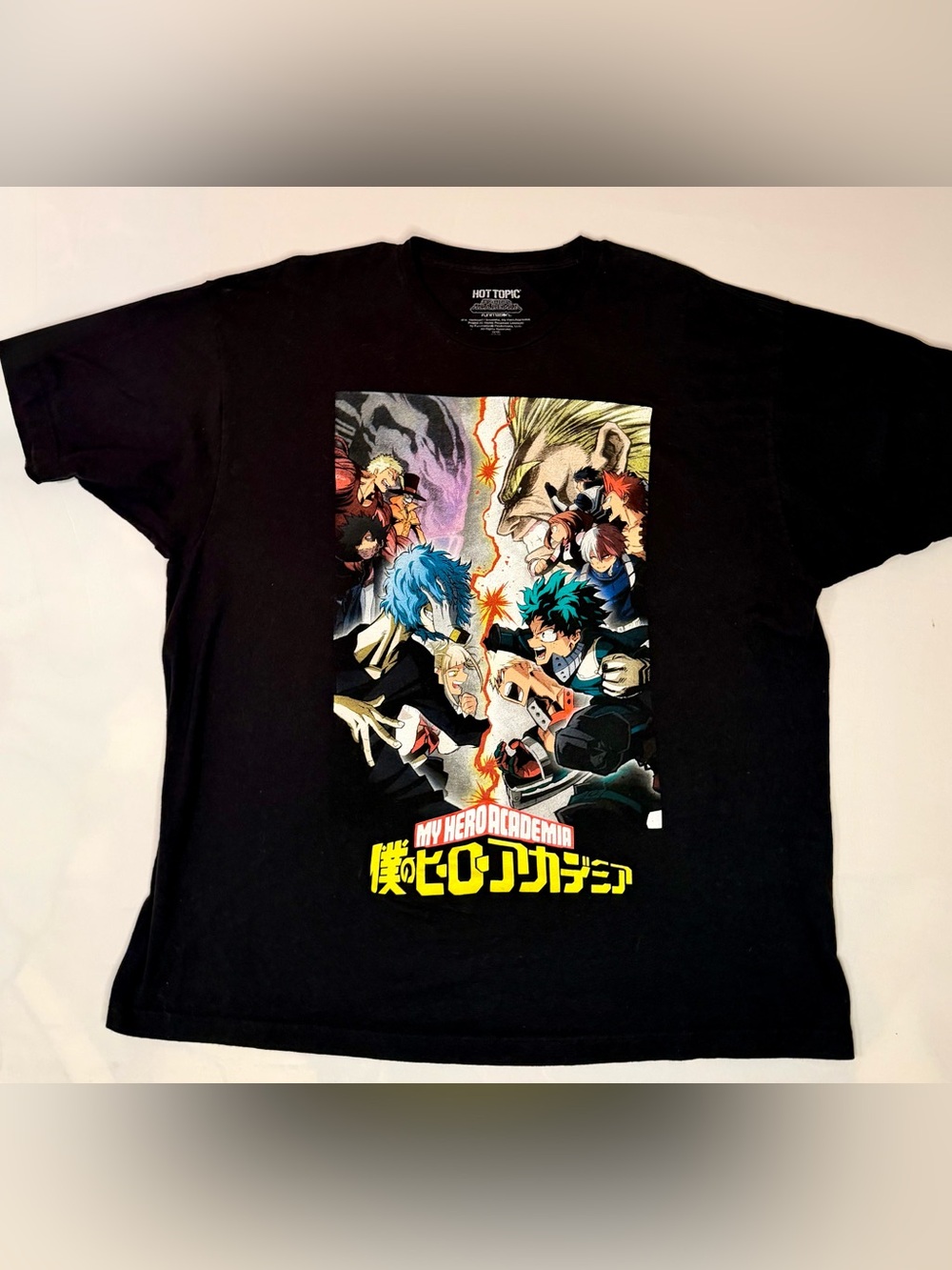 My Hero Academia TShirt XXL Funimation Black Short Sleeve Graphic Anime Hot Topi
